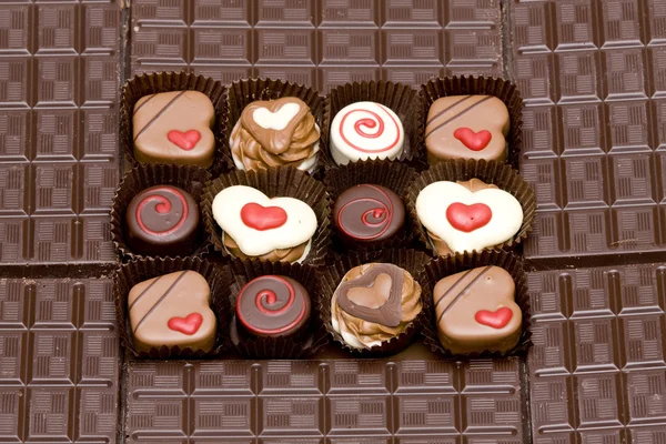 Csokoládé, csokoládé cukorka — Stock Fotó