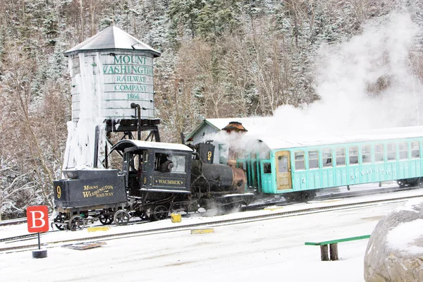 ワシントン山登山鉄道、ブレトン ・ ウッズ、ニューハンプシャー、米国 — ストック写真