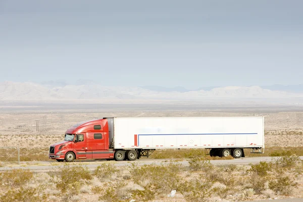Camion on road, Nevada, USA Stock Picture