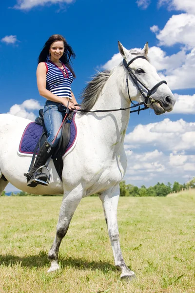 Jezdectví na koni — Stock fotografie