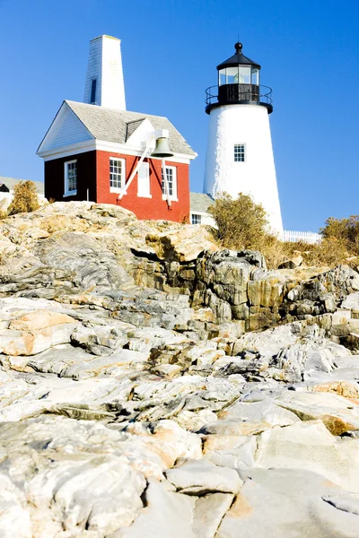 Faro Pemaquid Point Light, Maine, USA — Foto Stock