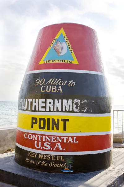 Sydligaste punkt markör, Key West, Florida, USA — Stockfoto
