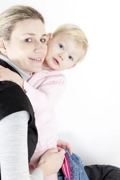 Portrait of woman with toddler — Stock Photo, Image