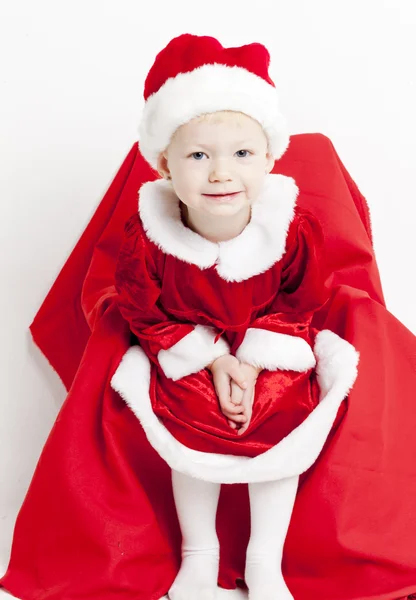 Niña como Santa Claus — Foto de Stock