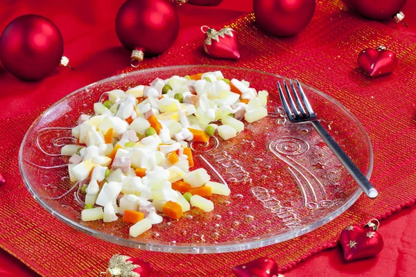 Salada de batata tradicional checa de Natal — Fotografia de Stock