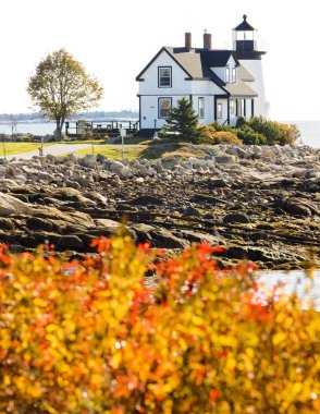 Lighthouse, Prospect Harbour Point Light, Maine, USA clipart