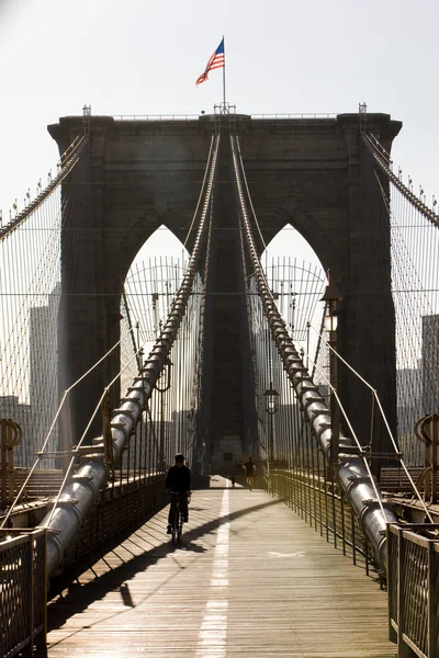 米国ニューヨーク市マンハッタン区ブルックリン橋 — ストック写真