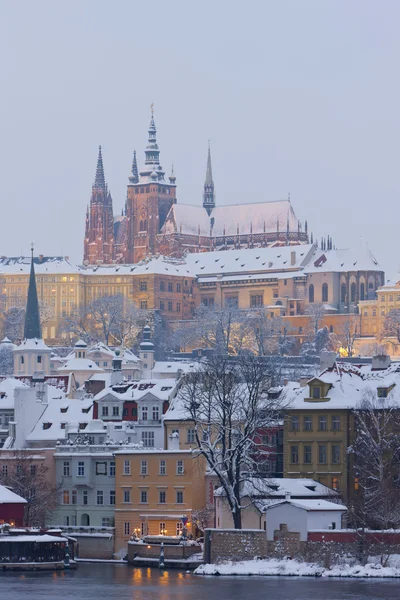 Hradčany v zimě, Praha, Česká republika — Stock fotografie