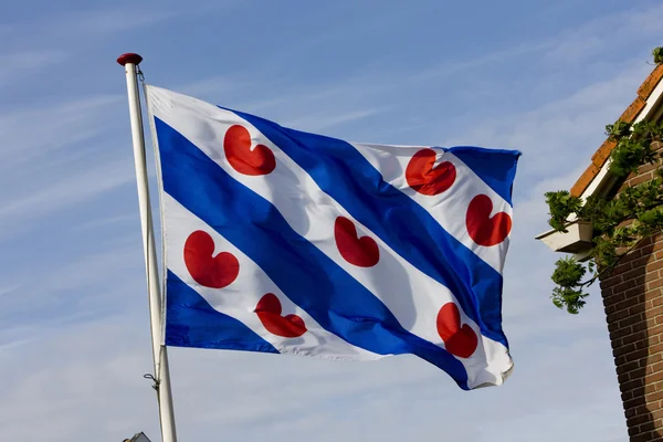 Bandeira da Frísia, Países Baixos — Fotografia de Stock