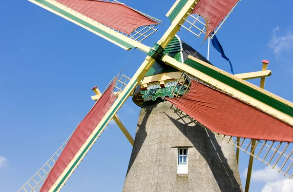 Větrný mlýn, ooievaarsdorp, Nizozemsko — Stock fotografie