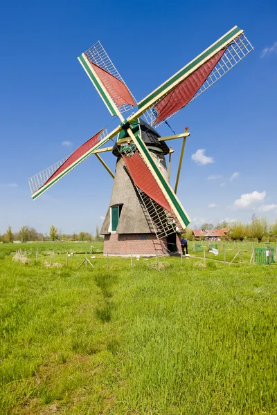 Yel değirmeni, ooievaarsdorp, Hollanda — Stok fotoğraf