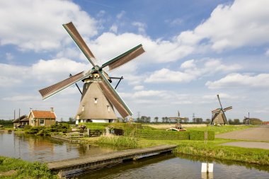 Windmills, Zevenhuizen, Netherlands clipart