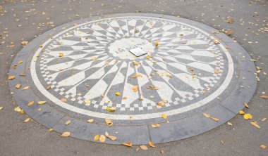 Memorial to John Lennon, Central Park, New York City, USA clipart