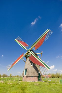 Windmill, Ooievaarsdorp, Netherlands clipart