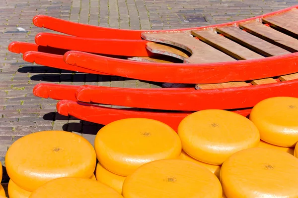 Mercado de quesos, Alkmaar, Países Bajos — Foto de Stock