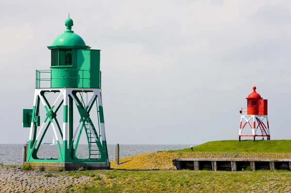 Lighthouses, Stavoren, Friesland, Netherlands — Stock Photo, Image
