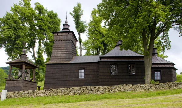 Drewniany kościół, leluchow, Polska — Zdjęcie stockowe