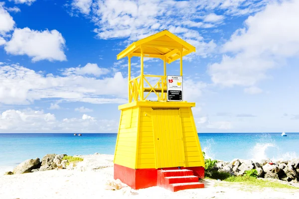 바베이도스 해변에 오두막 — 스톡 사진