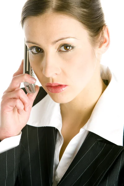 Telefonar a uma mulher de negócios — Fotografia de Stock