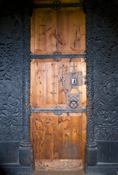 Door, Hedal Stavkirke, Norway — Stock Photo, Image