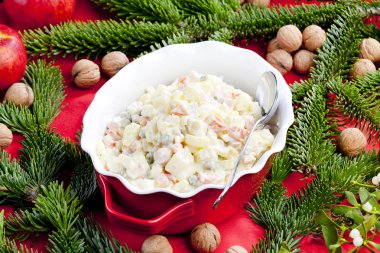 Christmas potato salad clipart