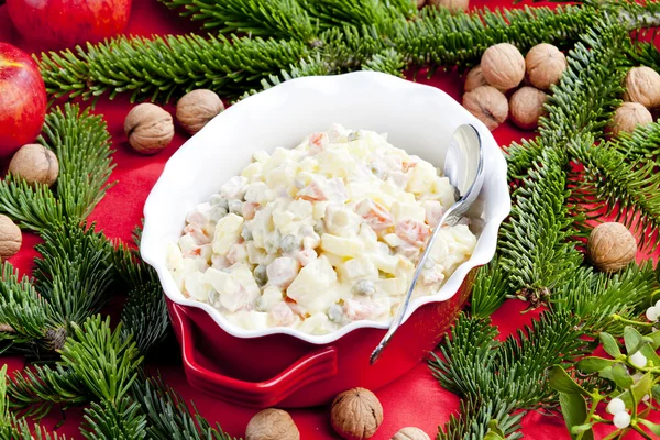 Різдво картопляний салат — стокове фото