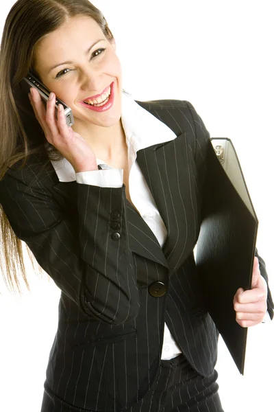 Telefonare alla donna d'affari — Foto Stock