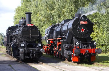 Steam locomotives clipart