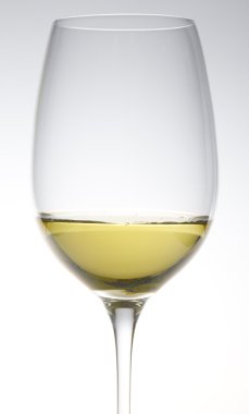 Wineglass with white wine clipart