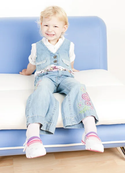 Sitting little girl — Stock Photo, Image