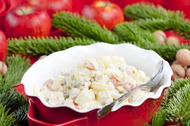 Christmas potato salad clipart