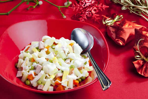 Різдво картопляний салат — стокове фото