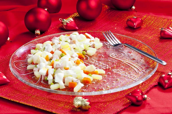 クリスマスのポテトサラダ — ストック写真