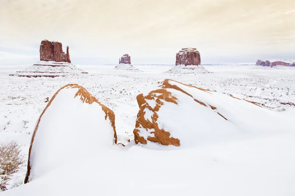 Park narodowy doliny pomnik w zimie — Zdjęcie stockowe