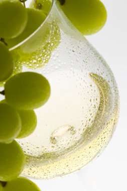 White wine and grape clipart