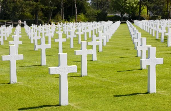 Amerikaanse militaire begraafplaats in Normandië — Stockfoto