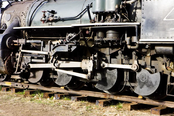 Szczegóły lokomotywy parowej — Zdjęcie stockowe
