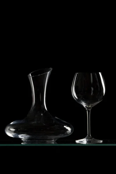 Wine glass with carafe — Stock Photo, Image