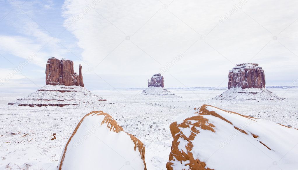 Monument Valley National Park in winter