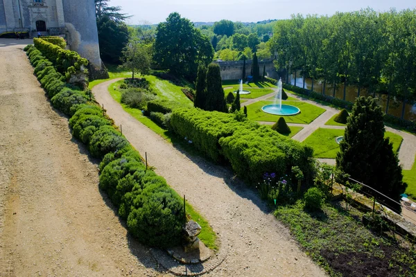 Jardim de Chateau de Montreuil-Bellay — Fotografia de Stock