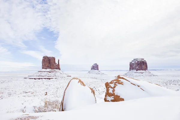Monument Valley National Park in winter — Stock Photo, Image