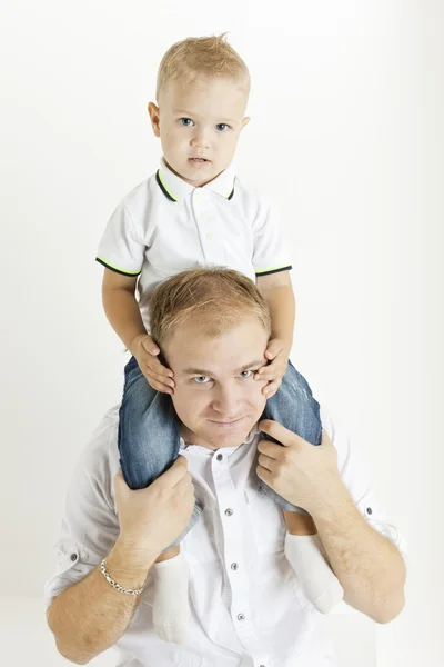 Apa és fia kis — Stock Fotó