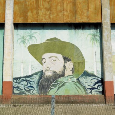 Political mural painting (Fidel Castro), Ceiba Hueca, Granma Pro clipart