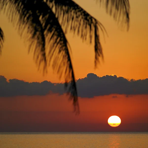 Zonsondergang over de Caribische zee, mar — Stockfoto