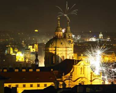 New Year's Eve in Prague clipart