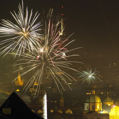 New Year's Eve in Prague clipart