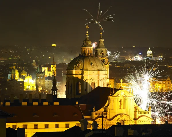New Year's Eve in Praag — Stockfoto