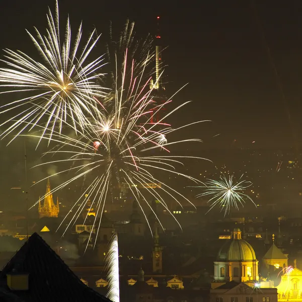 Nyårsafton i Prag — Stockfoto