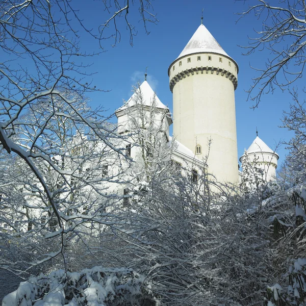 Konopiste slott i vinter — Stockfoto