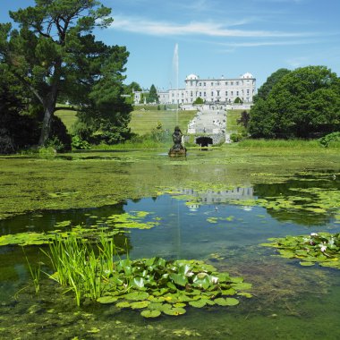 Powerscourt House with gardens clipart